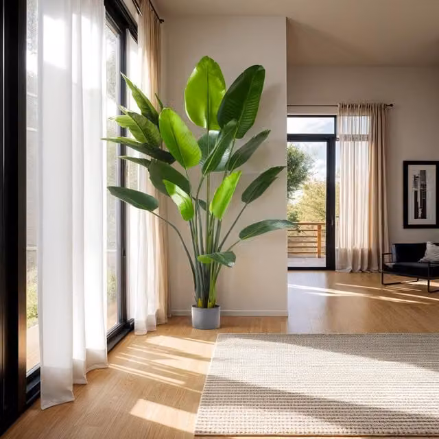 Tectake Artificial Bird of Paradise Tree, Green, Height: 180 cm