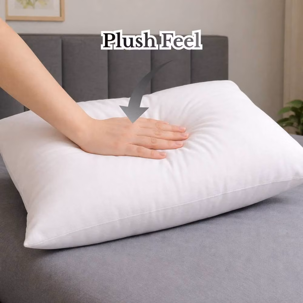 EONLION Pack of 4 White Hollowfibre Bounce Back Pillows, Medium Support, Allergy Friendly – 2