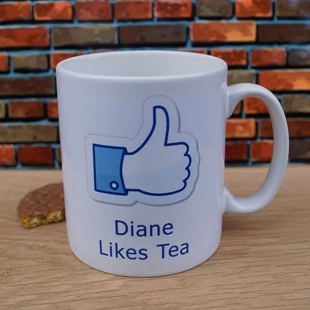 Uniqueful Personalised Who Likes Tea Mug for Friends in White Ceramic – 1
