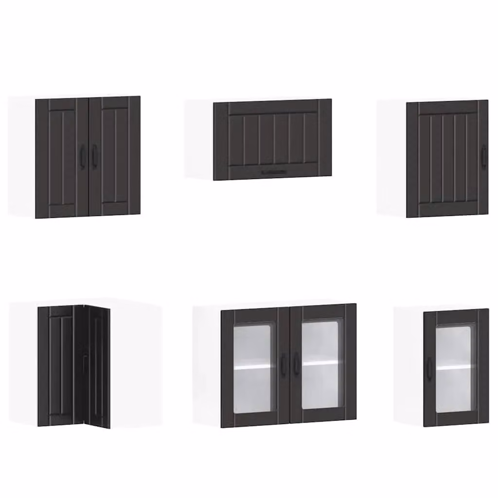 Berkfield Home Lucca 11 Piece Modern Black Matt Kitchen Cabinet Set in Engineered Wood – 4