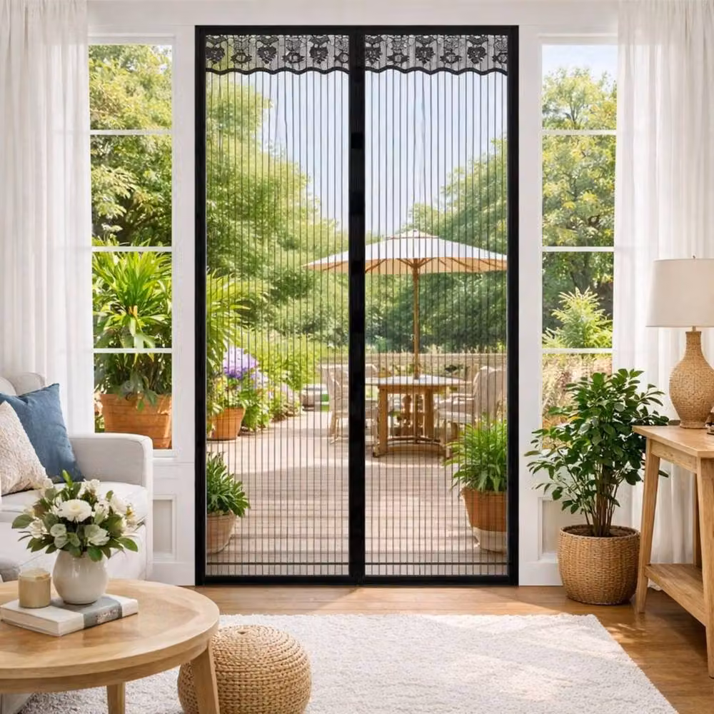 EONLION Insect Door Net Screen Bug Door Curtain, Black, Width: 100 cm – 2