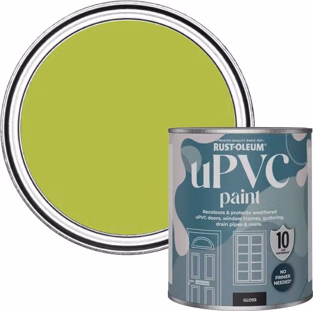 Rust-Oleum Gloss Finish UPVC Paint in Green, 0.75 l