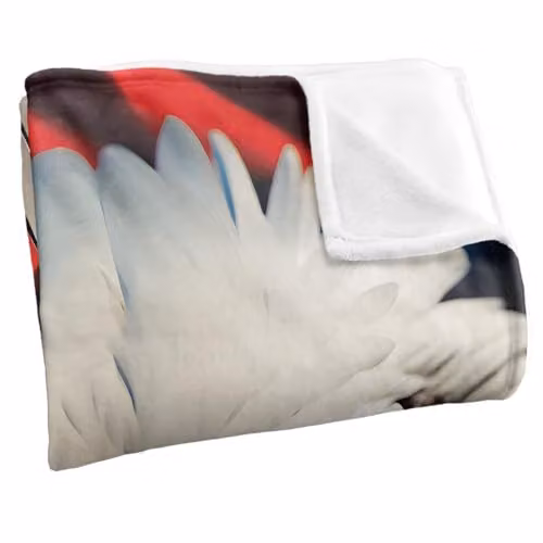 JQ Licensing James Piazza Red, White and Blue Eagle Silky Touch Super Soft Fleece Throw Blanket, W: 91 cm, D: 147 cm – 2
