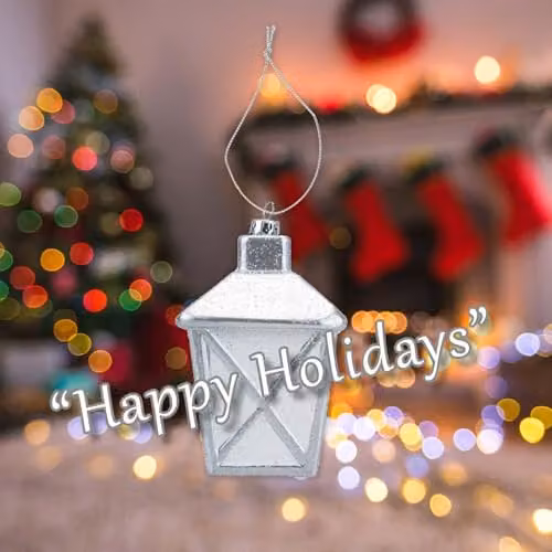 VFM e-Store White Glitter Lantern Christmas Tree Ornament, W/D/H: 12.5 x 7.5 x 7.5 cm – 4