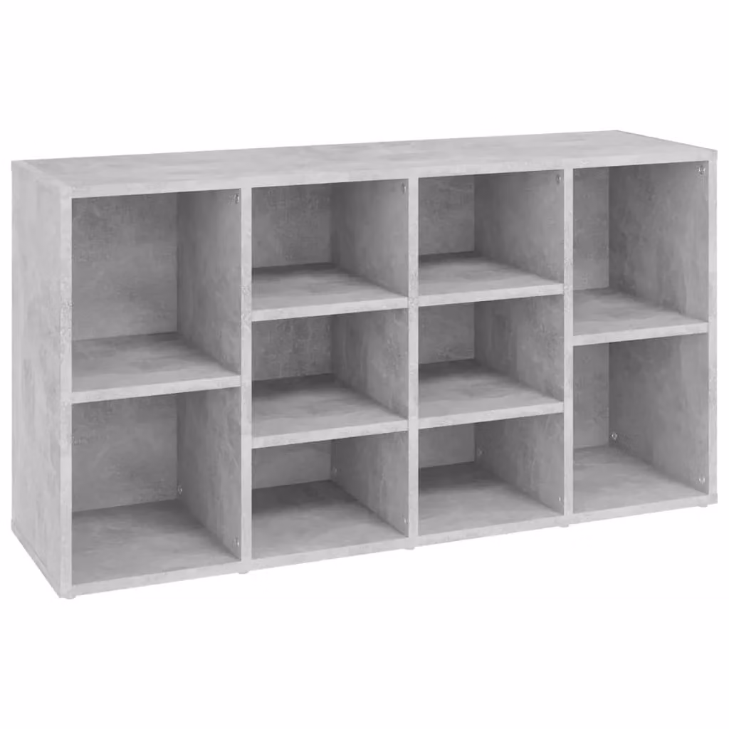 Berkfield Home Modern Shoe Bench in Grey, W/D/H: 103 x 30 x 54.5 cm – 2