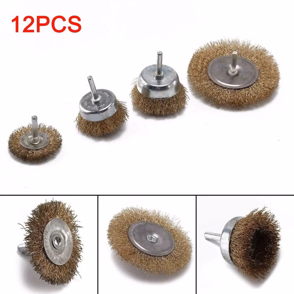 Havendro 12x Gold Steel Wire Wheel Brushes Cup/Flat – 3