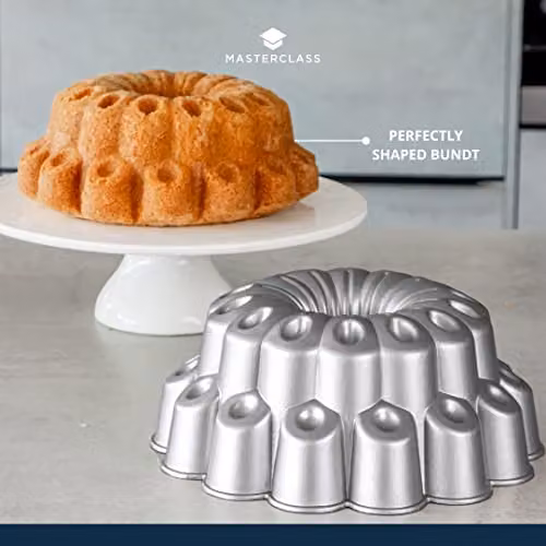 MasterClass Non-Stick Cast Aluminium Cake Tin, Grey, 24cm – 5