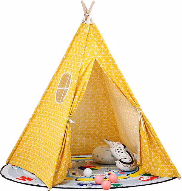 Kidkid Kids Indoor Teepee Playhouse Play Tent in Yellow
