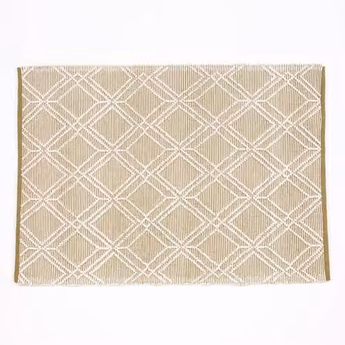 Esselle Blenheim Woven Diamond Rug in Green, W/D: 120 x 170 cm – 1
