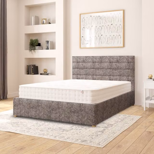 Aspire Kelly Fabric Ottoman Storage Bed in Anthracite Grey, W/D/H: 180 x 200 cm