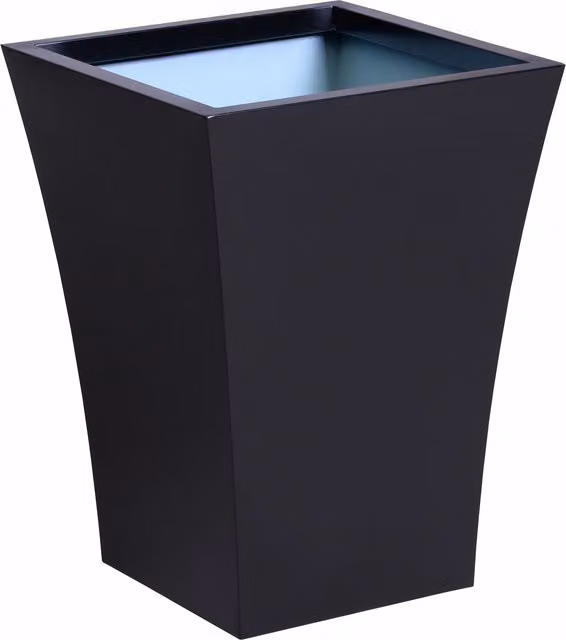 Primrose Black Galvanised Steel Flared Square Outdoor Planter Tub