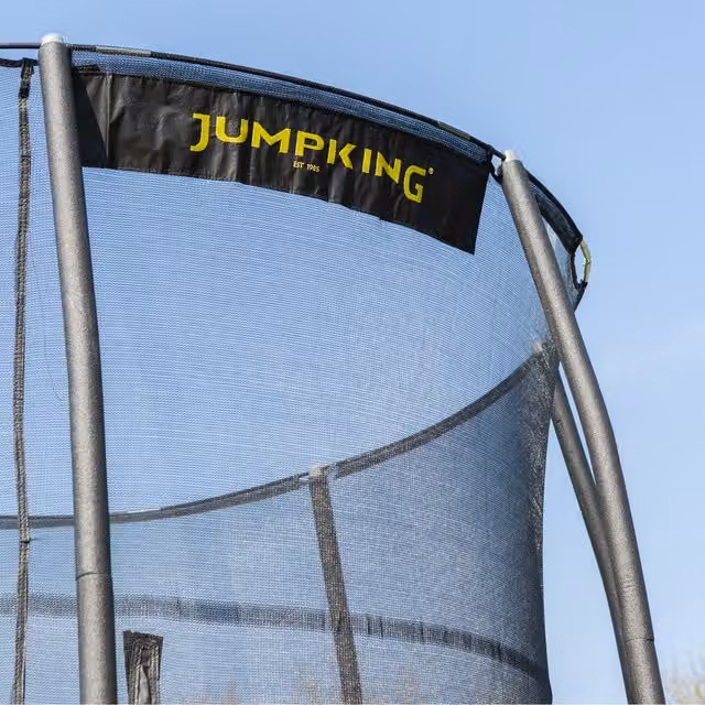 JumpKing Tyro Trampoline in Blue and Grey
