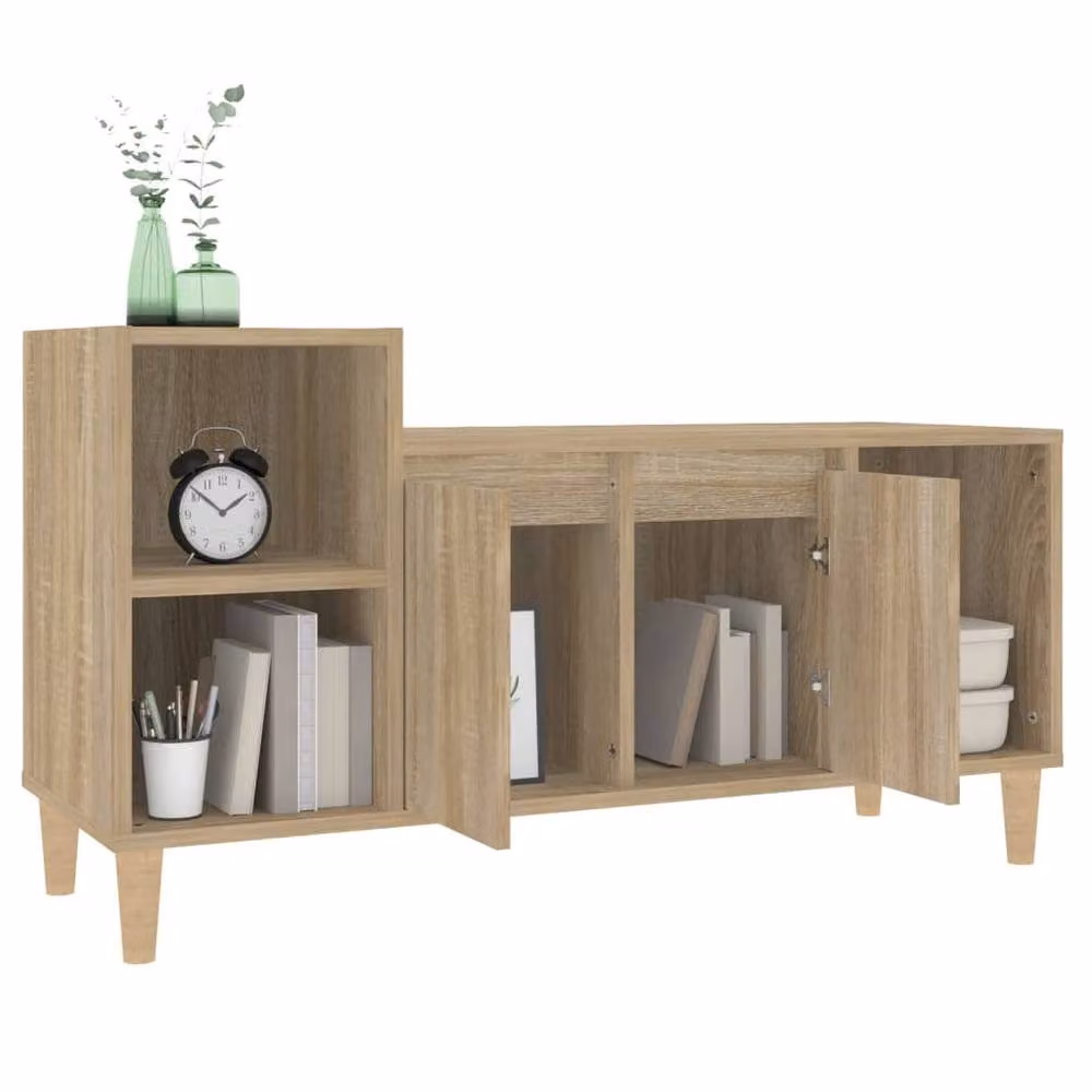 Berkfield Home Sonoma Oak TV Cabinet in Light Brown, W/D/H: 100 x 35 x 55 cm – 3