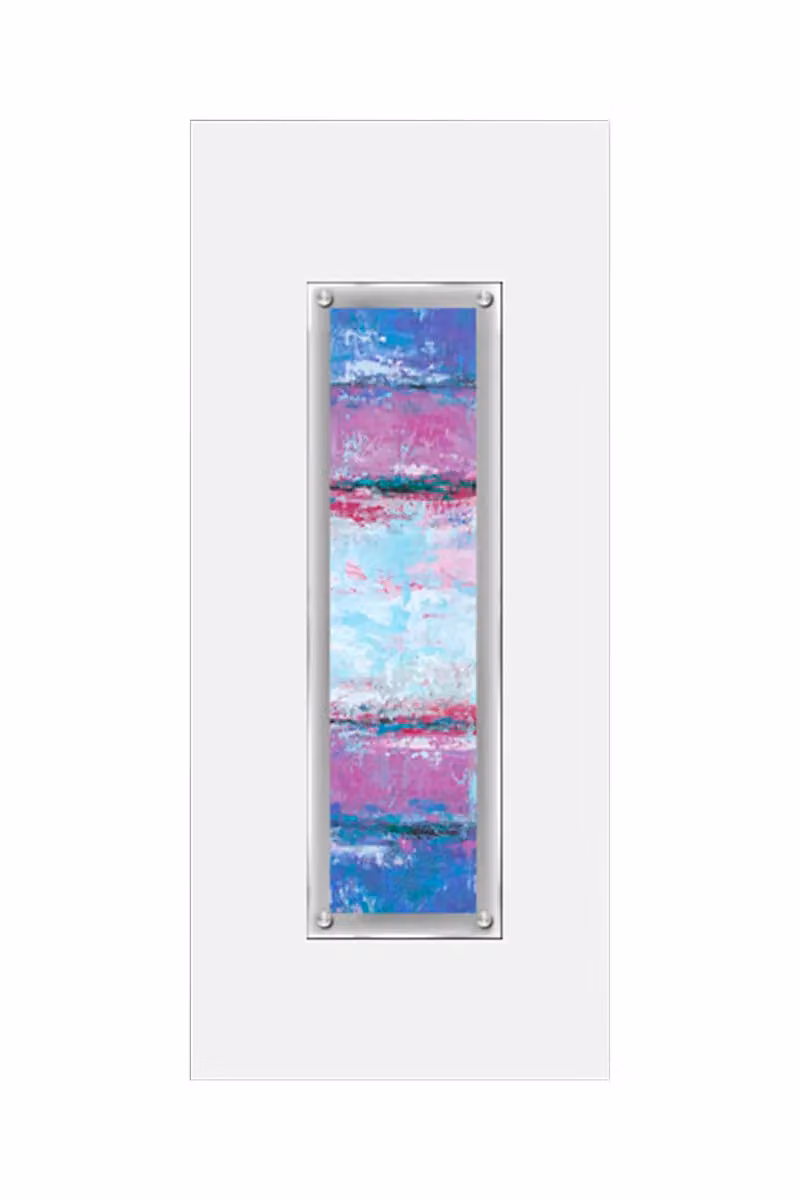 Orsina Abstract Blue and White Framed Wall Art – 2
