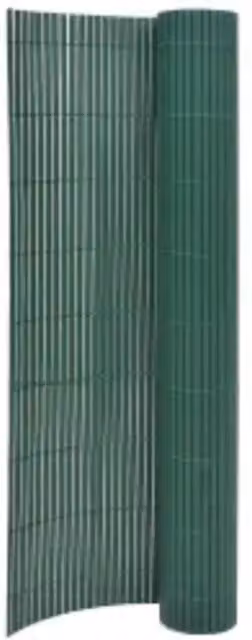 Berkfield Home Double-Sided Green PVC Garden Fence, H: 110 cm, W: 500 cm