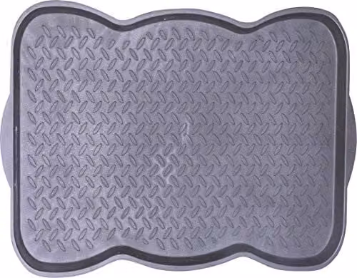 St Helens Home & Garden Shoe and Boot Tray, Black, W: 50 cm, D: 38 cm, H: 3.8 cm – 1