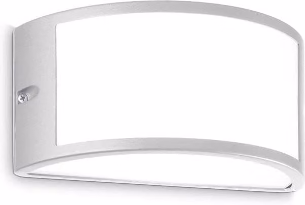 Netlighting Rex1 Outdoor Flush Wall Lamp in Grey Aluminium with Up and Down Lighting, IP44