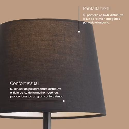 Netlighting Aura Wall Lamp with Fabric Shade in Black, E27 – 2