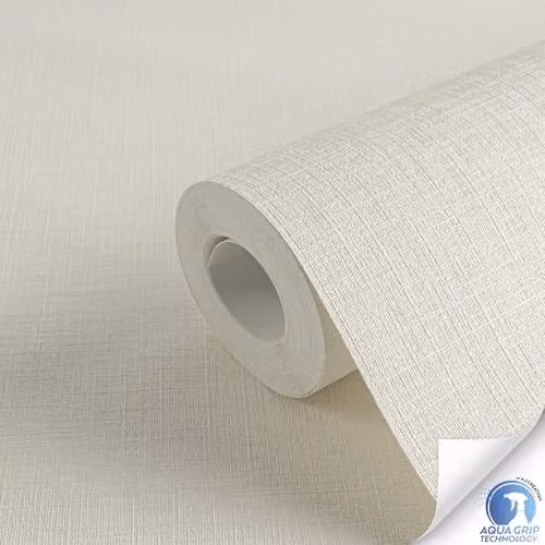 Livingwalls DESIGNDROP Pre-pasted Non-Woven Plain Wallpaper in White, W/H: 0,53 m x 10,05 m – 2