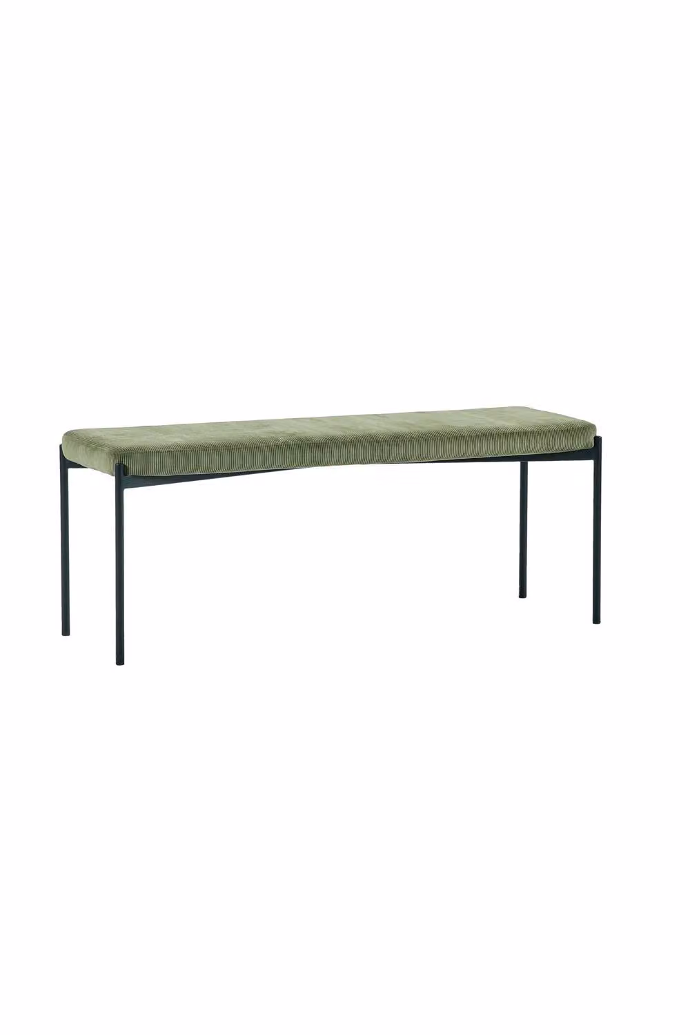 Julian Bowen Leonie Green Velvet Upholstered Dining Bench with Metal Legs, Width: 120 cm – 3