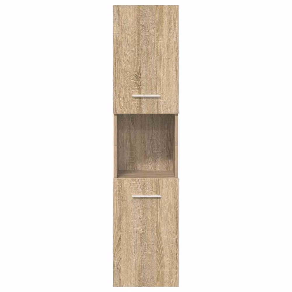 Berkfield Home Practical 4 Piece Bathroom Furniture Set in Sonoma Oak and Light Brown – 2