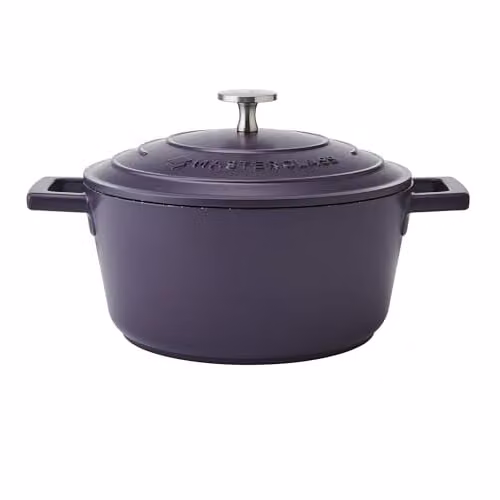 MasterClass Cast Aluminium Non-Stick Casserole Dish with Self-Basting Lid, Blue, Diameter: 20 cm, Volume: 2.5 l – 1
