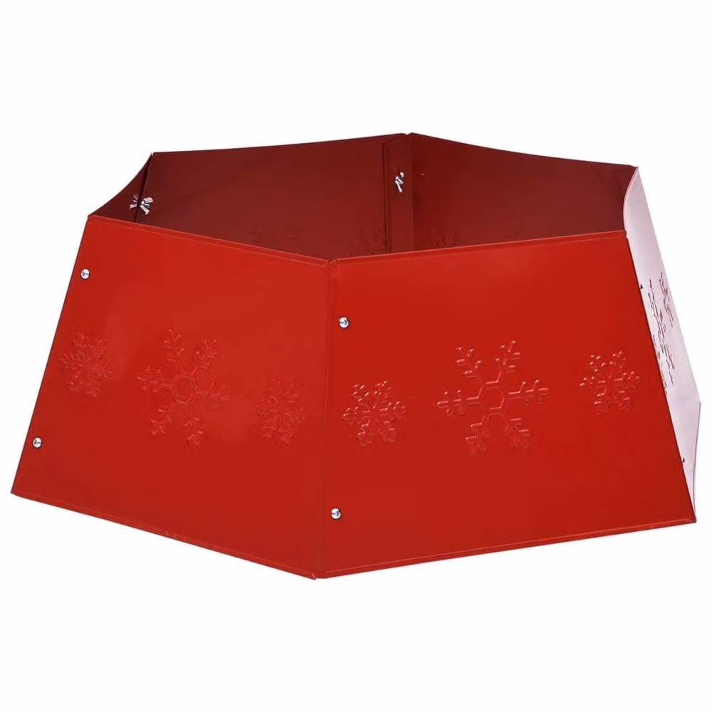 Berkfield Home Red Christmas Tree Skirt, Diameter: 68 cm, Height: 25 cm – 3