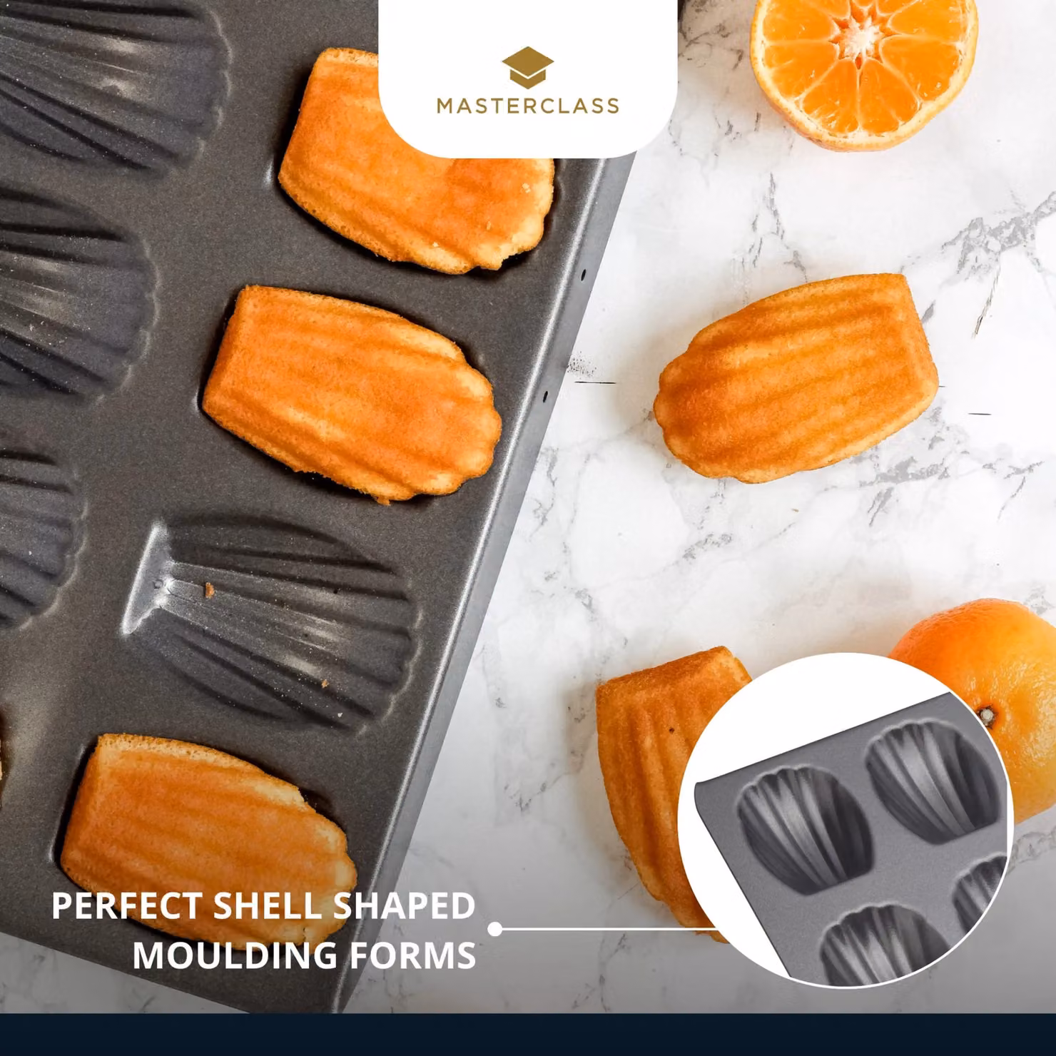 MasterClass Non-Stick 12 Hole Madeleine Pan in Black and Grey – 11
