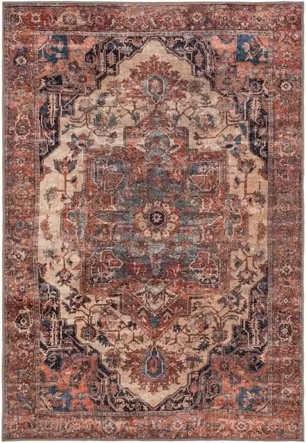 Kukoon Terracotta Distressed Vintage Soft Pile Area Rug, W: 60 cm, L: 240 cm