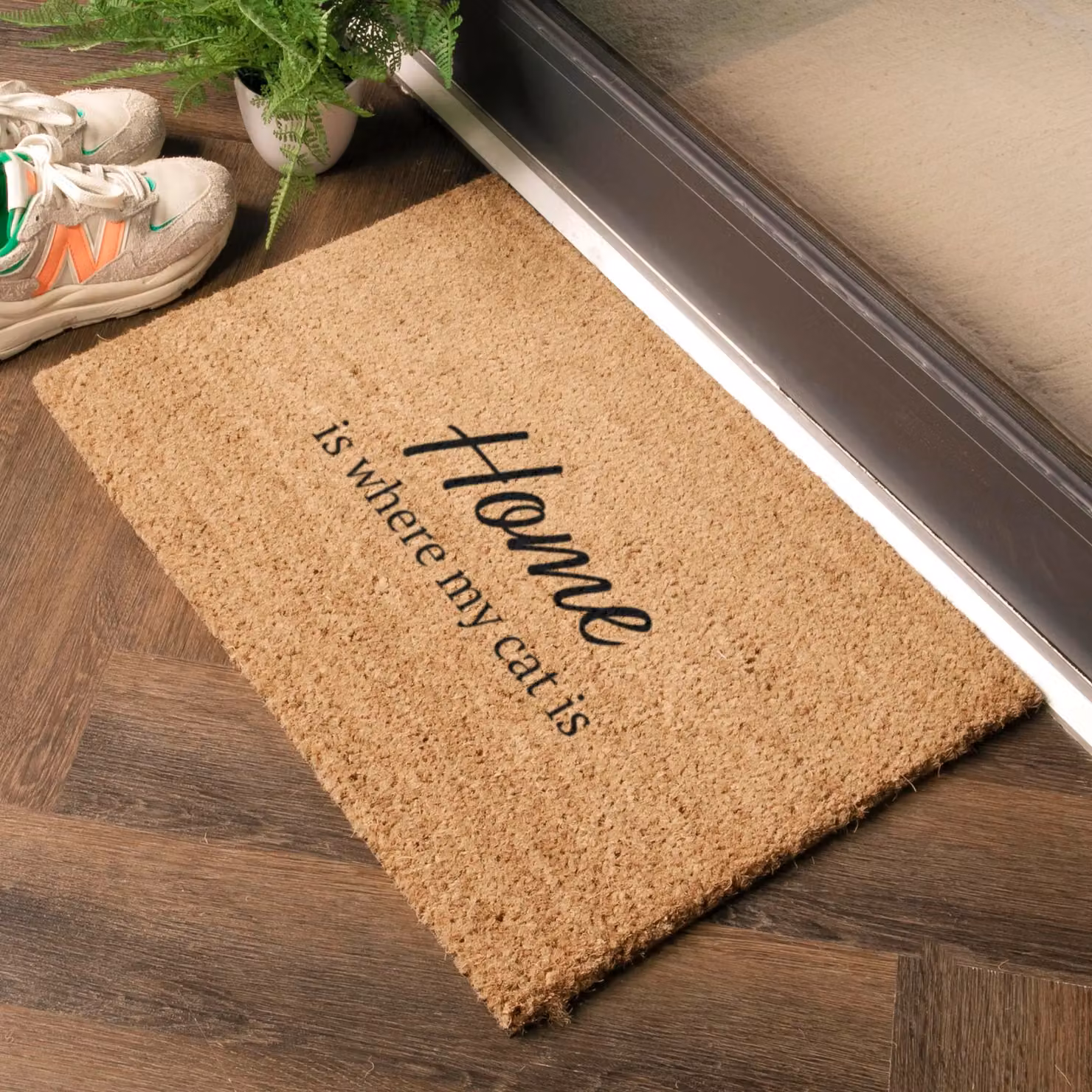 Artsy Mats Home Is Where My Cat Is Coir Doormat, Brown, W: 60 cm, D: 40 cm – 2