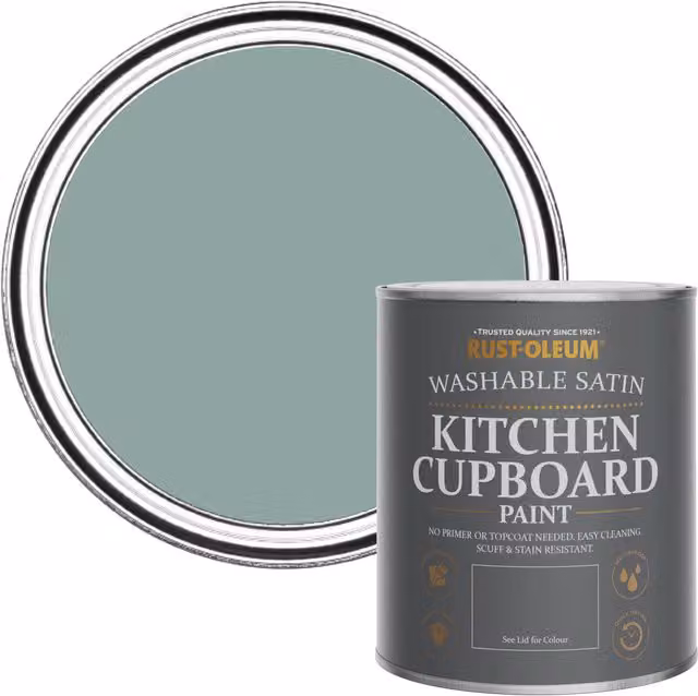 Rust-Oleum Kitchen Cupboard Paint in Gresham Blue, Satin Finish, 750ml