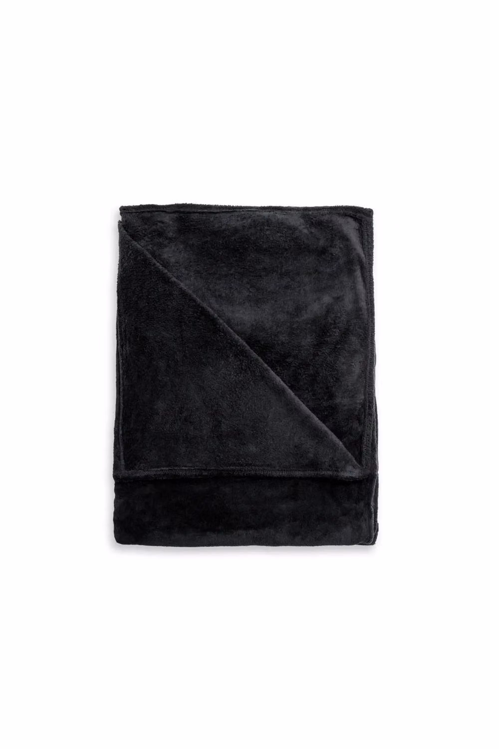 BHS Black Microfleece Throw, W: 140 cm, D: 180 cm – 2