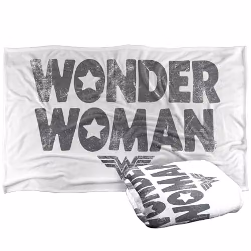 Warner Bros. Wonder Woman Star Logo Super Soft Fleece Throw Blanket, Multicolour, W: 91.44 cm x L: 147 cm