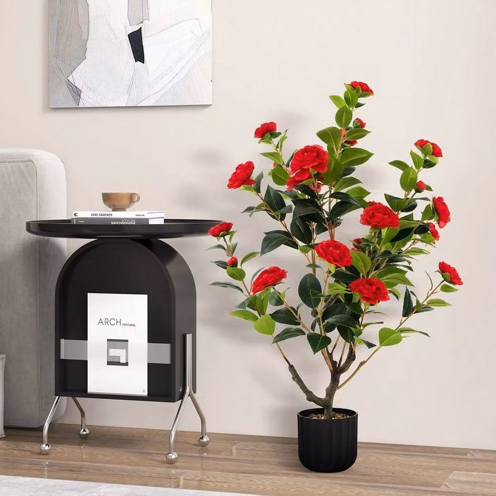 SPETLEK Artificial Green Tree with Concrete Pot for Indoor Use – 3