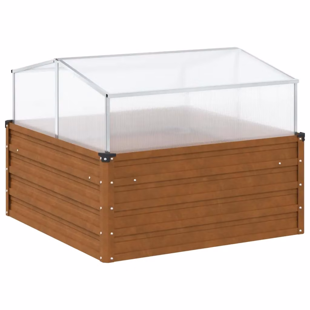 Berkfield Home Brown Weathering Steel Window Box Garden Planter – 2