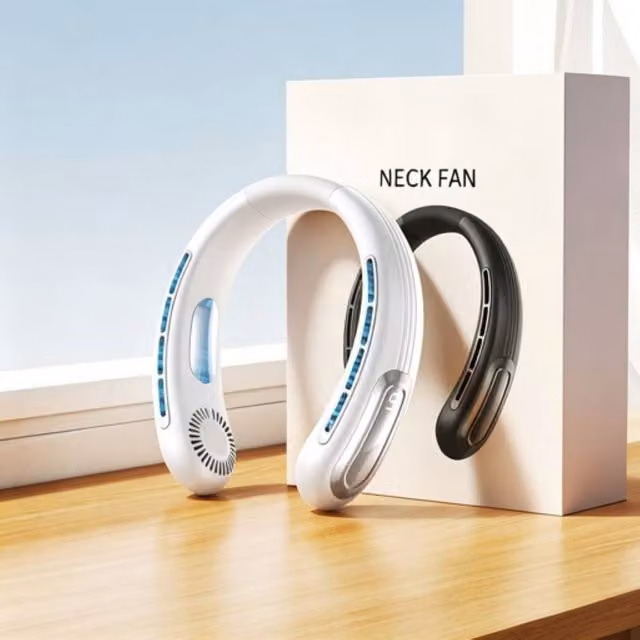 Quipulse Silent Neck-worn Turbo Fan in White