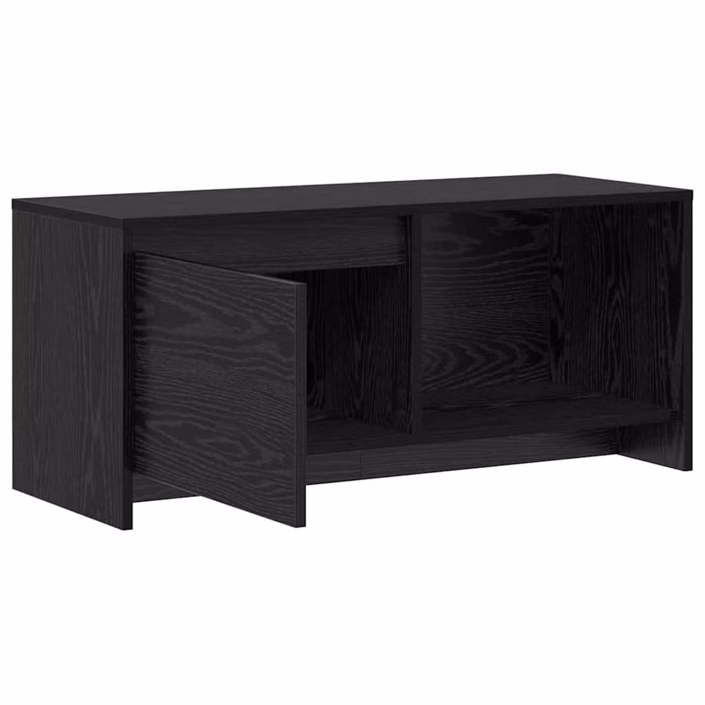 Berkfield Home Modern Black Oak TV Stand in Engineered Wood – 5