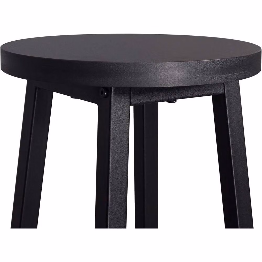 NESTLUNE Set of 2 Retro Kitchen Bar Stools in Black – 6