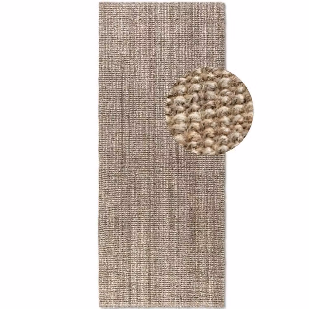 THE RUGS Handwoven Flatweave Jute Rug in Brown, W: 160 cm, L: 230 cm – 3