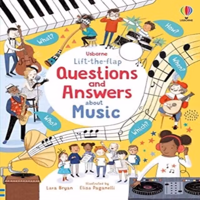 Usborne Lara Bryan Lift-the-flap Questions and Answers About Music Board Book, Multicolour