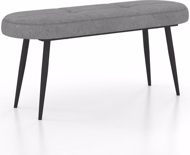 Costway Grey Fabric Upholstered Dressing Stool Ottoman Bench W/D/H: 40 x 40 x 48 cm