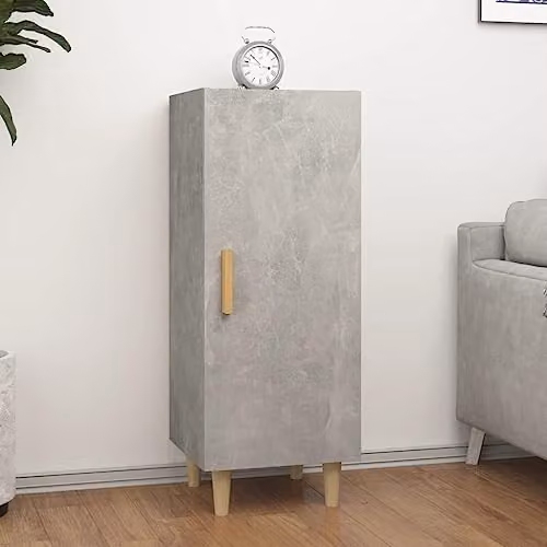 vidaXL Sideboard in Concrete Grey, MDF, W/D/H: 34.5 x 34.5 x 90 cm