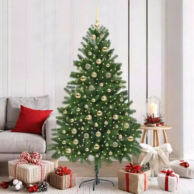 Berkfield Home Green Christmas Tree with 300 LEDs and Stand, Height: 180 cm