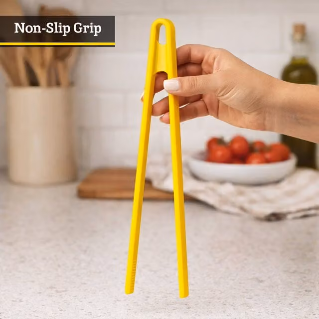 Orsina Yellow Silicone Heat Resistant and Non-Scratch Tongs