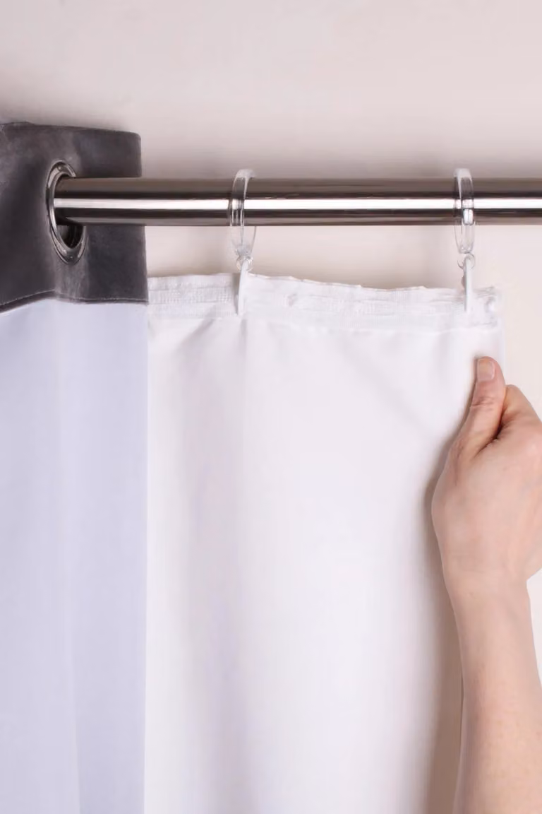 Fusion White Eyelet Blackout Curtains, Thermal Insulating and Sound Dampening, W: 167 cm, H: 137 cm
