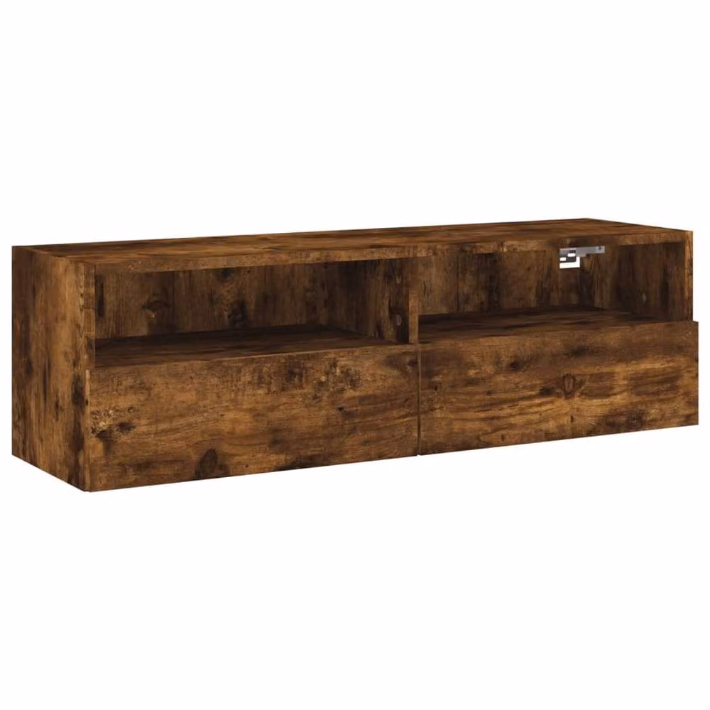 Berkfield Home TV Wall Cabinet in Smoked Oak Brown, W/D/H: 100 x 30 x 30 cm – 3