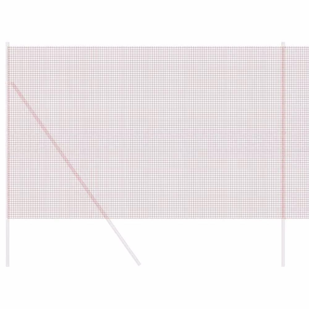 Berkfield Home Red PVC Coated Steel Welded Wire Fence, H: 1.5 m x W: 10 m – 3