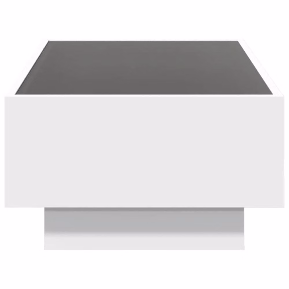 Berkfield Home White LED Coffee Table in Glossy Engineered Wood, W/D/H: 90 x 50 x 30 cm – 2