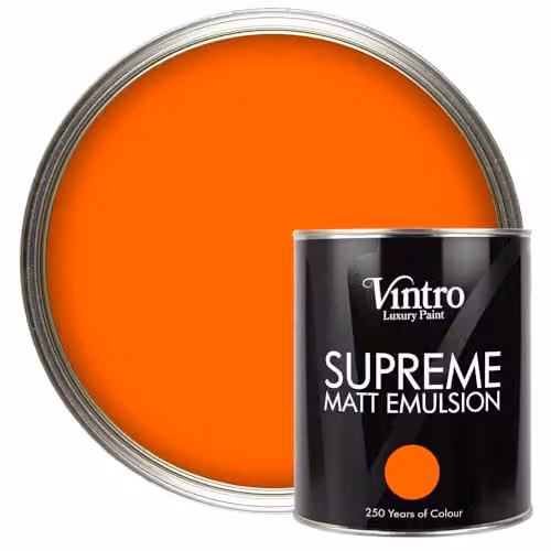 Vintro Luxury Matt Emulsion Multi Surface Paint, Orange, 1 l