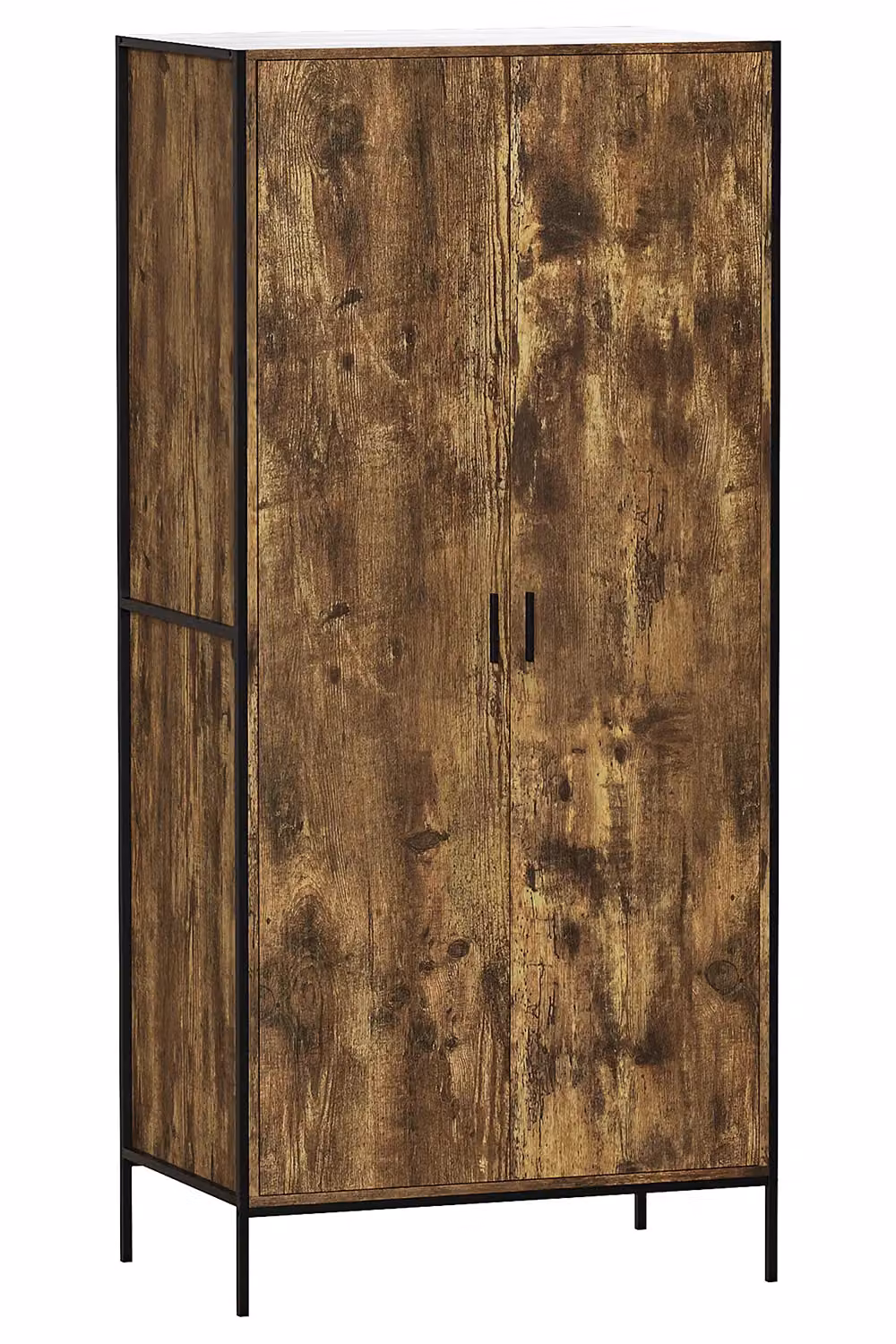 Vida Designs Brooklyn 2 Door Wardrobe in Dark Brown, W/D/H: 180 x 83 x 52 cm – 5
